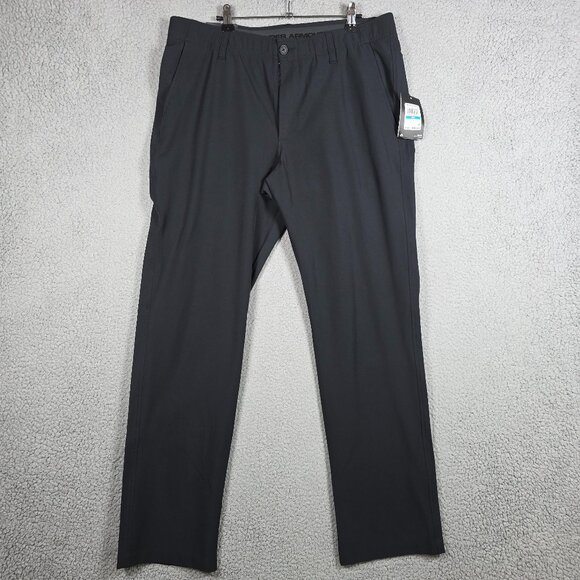 Under Armour Pants Mens Size 36x32 Black UA Drive Pant Straight Golf Performance - Picture 1 of 11